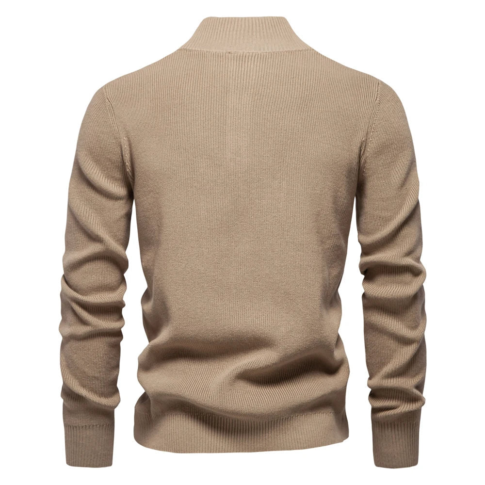 Men's Knitted Sweater with Buttons – Stylish Warm Pullover for Casual Wear