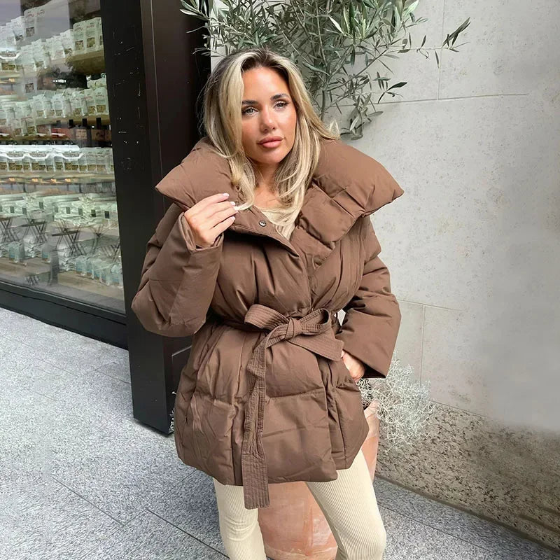 Puffer Jacket Women – Stylish Warm Winter Coat with Hood