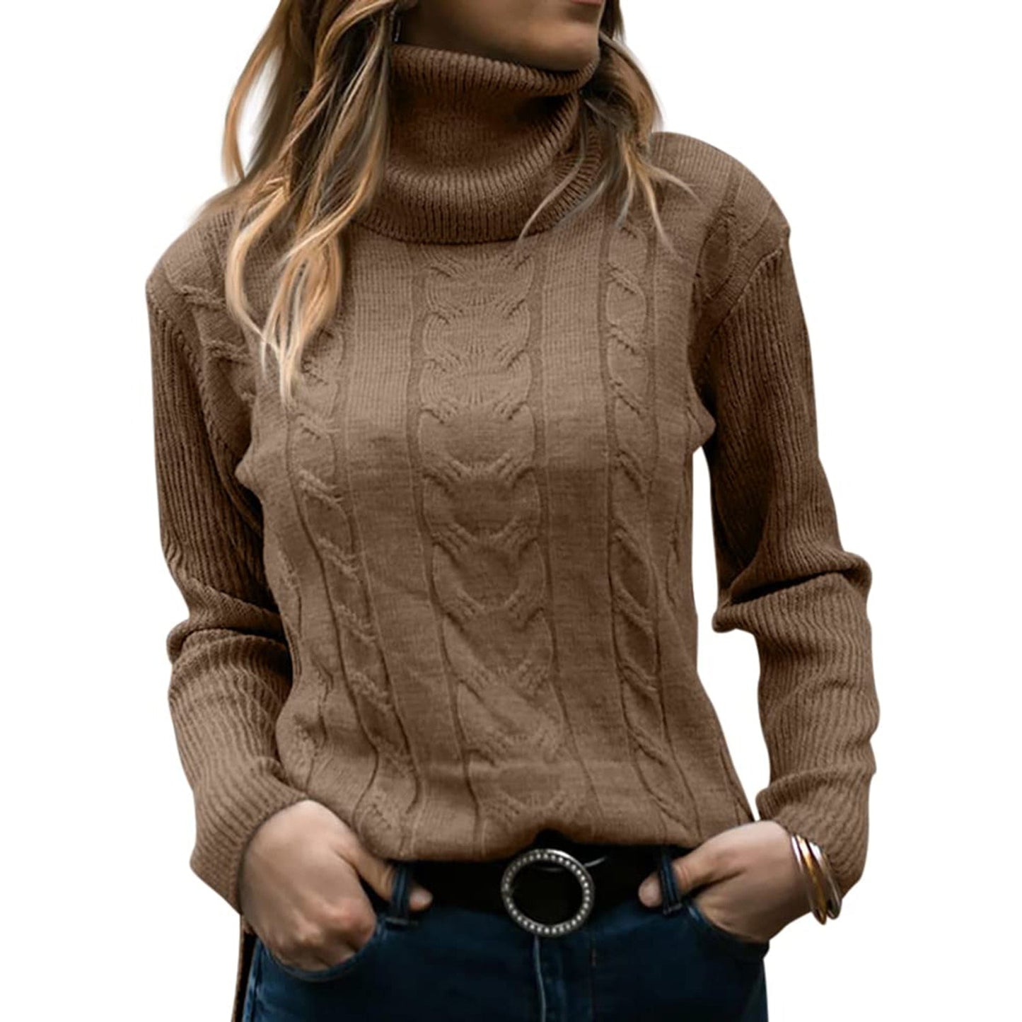 High-Quality Turtleneck Sweater – Soft Viscose Knit for Women