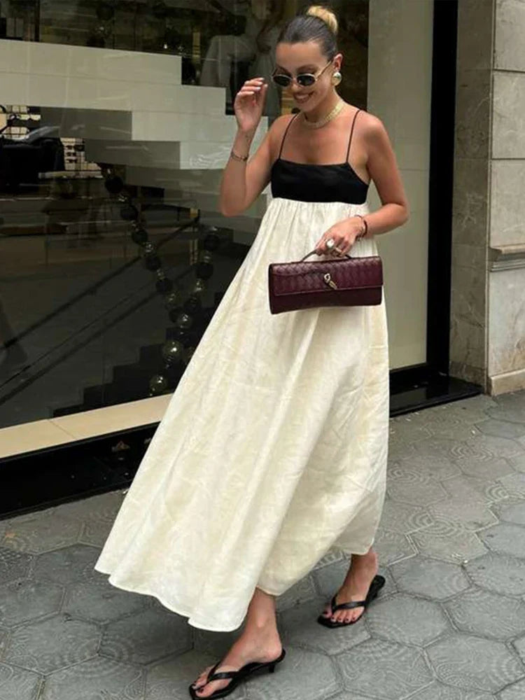 Elegant Midi Dress – Chic Women's Party Dress with Flowy Design