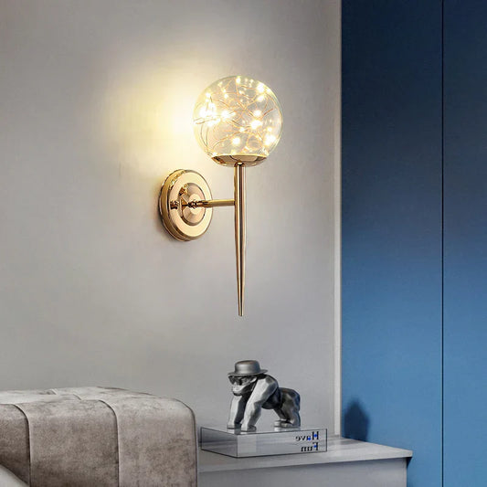 LED Wall Light – Coloured Glass Fixture for Elegant Home Office Decor