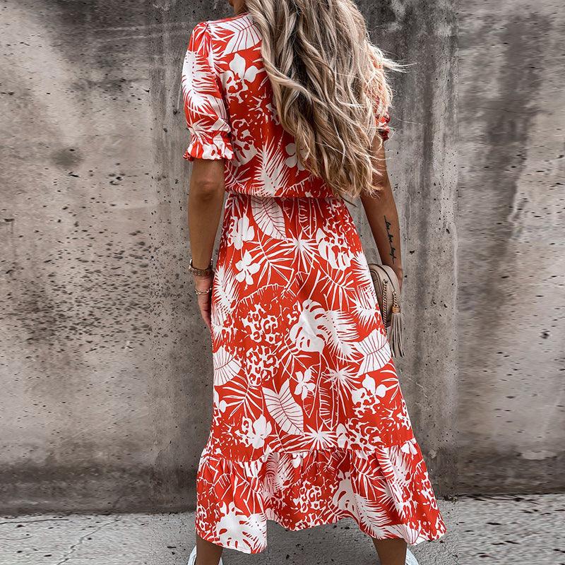 Summer Dress Women – Elegant Lightweight Floral Midi for Beach