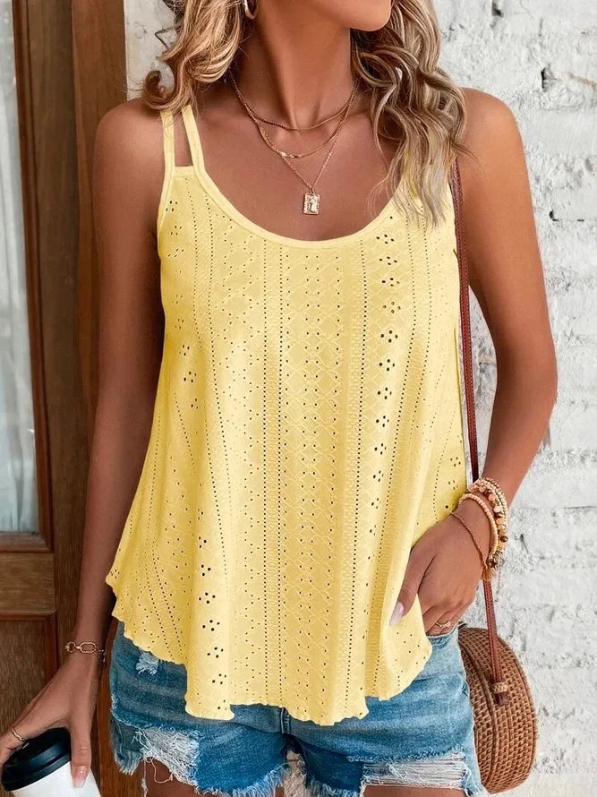 Boho Camisole Top – Large Lightweight Summer Blouse