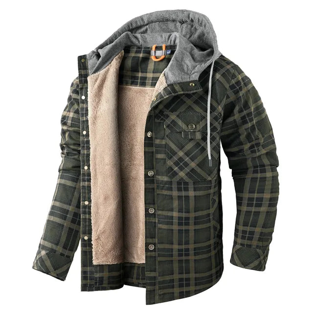 Checked Shirt Coat Women – Warm Flannel Layered Jacket