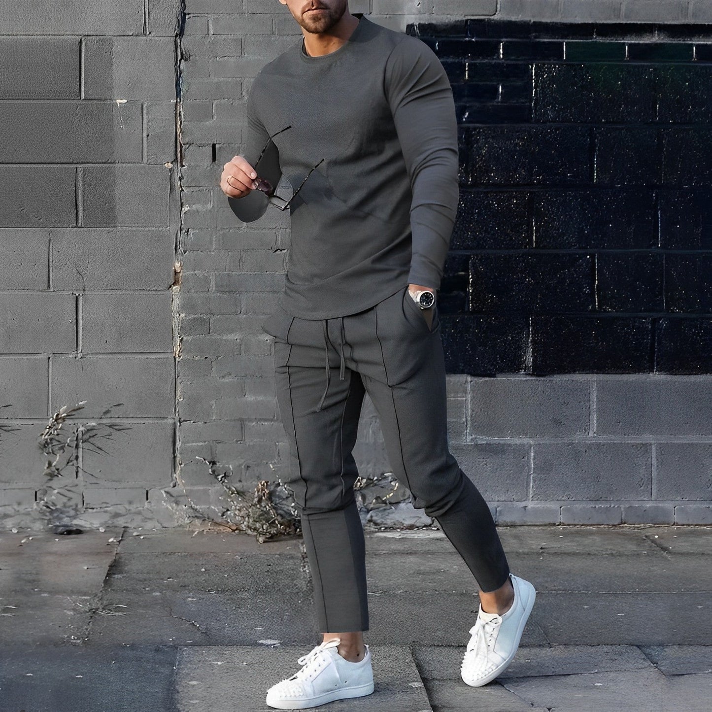 Men's Pullover and Pants Set – Stylish Casual Outfit for Everyday Wear