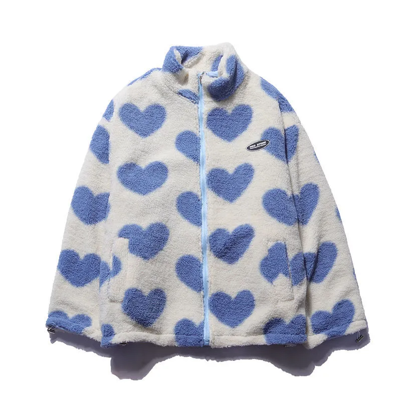 Heart Coat Women’s – Double-Sided Unique Design for Stylish Winter