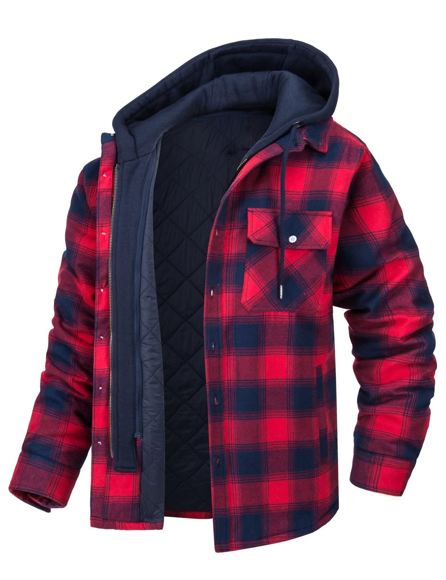 Checked Shirt Coat Women – Warm Flannel Layered Jacket