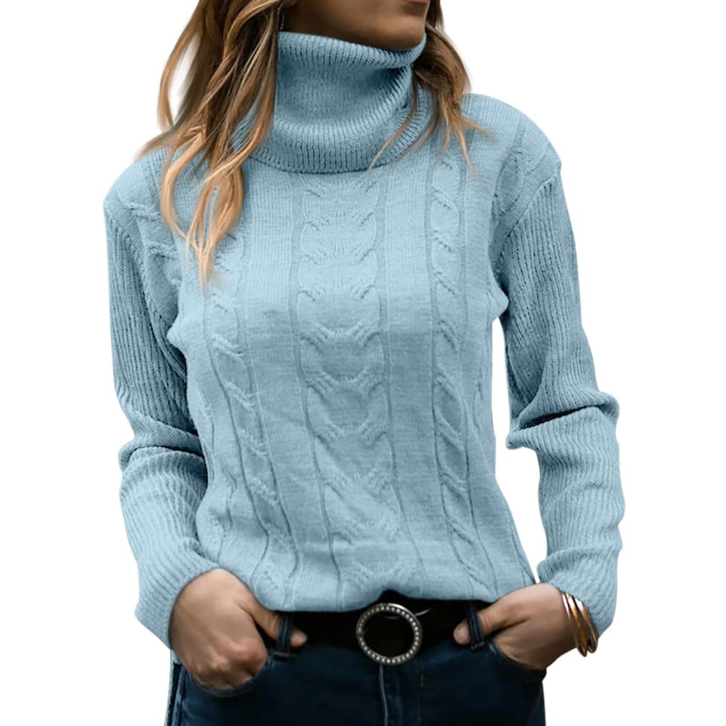 High-Quality Turtleneck Sweater – Soft Viscose Knit for Women