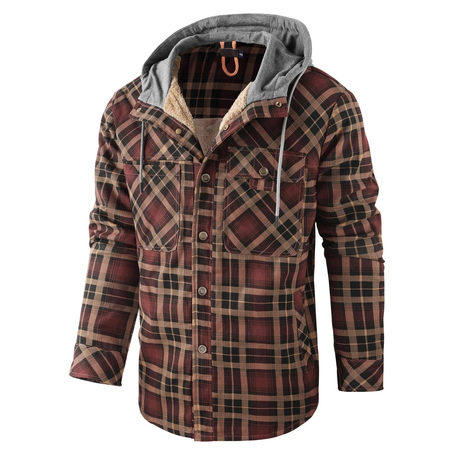 Checked Shirt Coat Women – Warm Flannel Layered Jacket