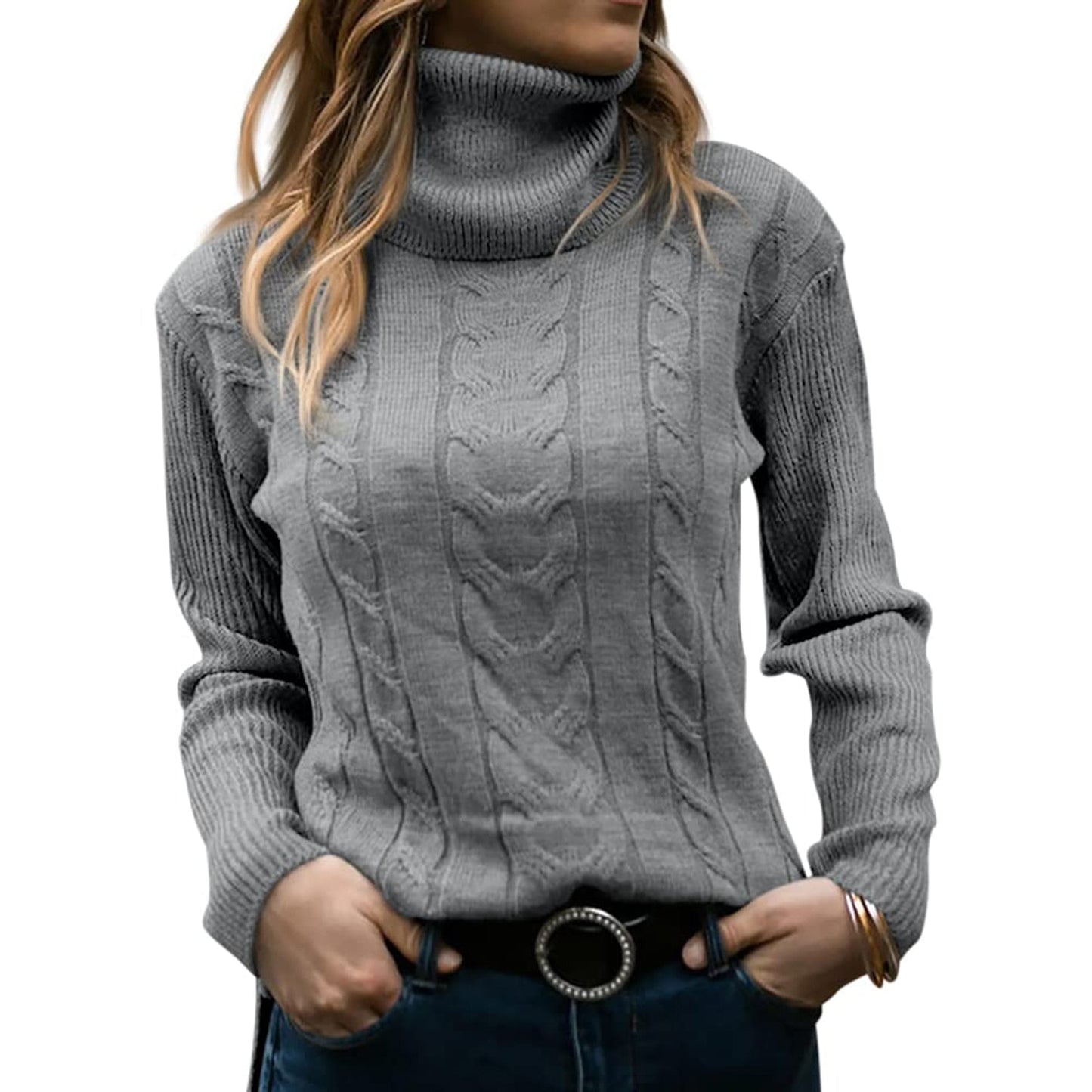 High-Quality Turtleneck Sweater – Soft Viscose Knit for Women