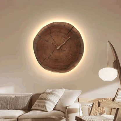 Natural Wood Wall Clock – Stylish Home Office Decor with Modern Design