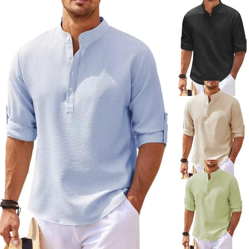 Men's Casual Shirt – Stylish Short Sleeve Cotton Top