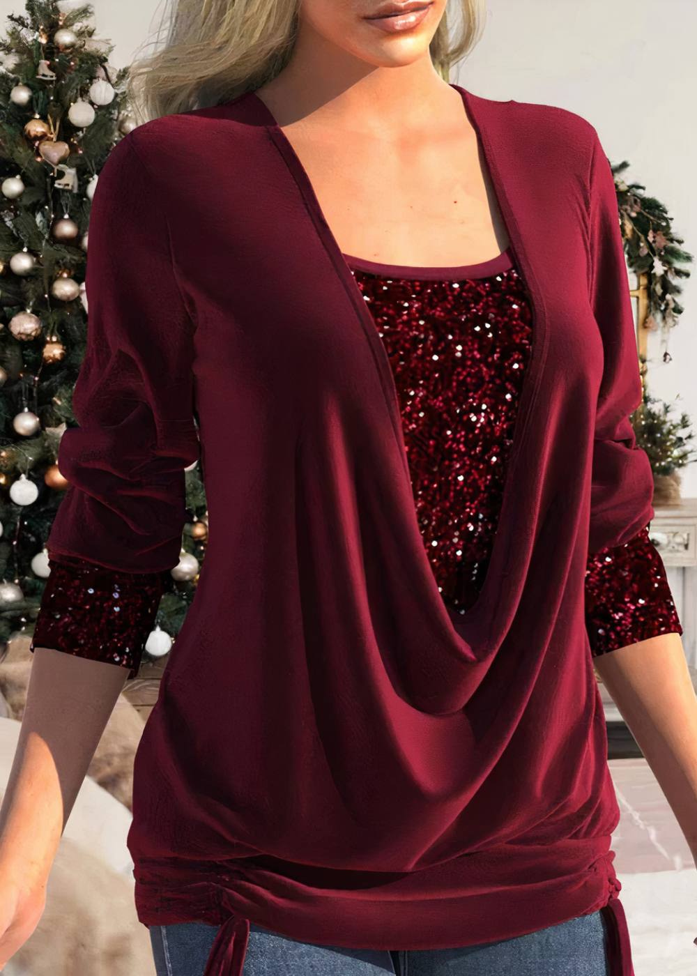 Glitter Blouse for Women – Glamorous Sparkly Top for Parties