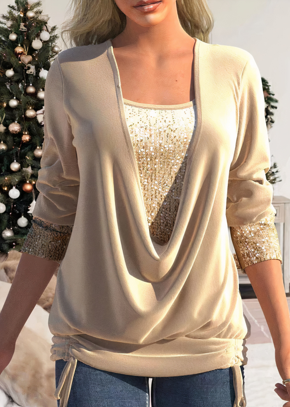 Glitter Blouse for Women – Glamorous Sparkly Top for Parties