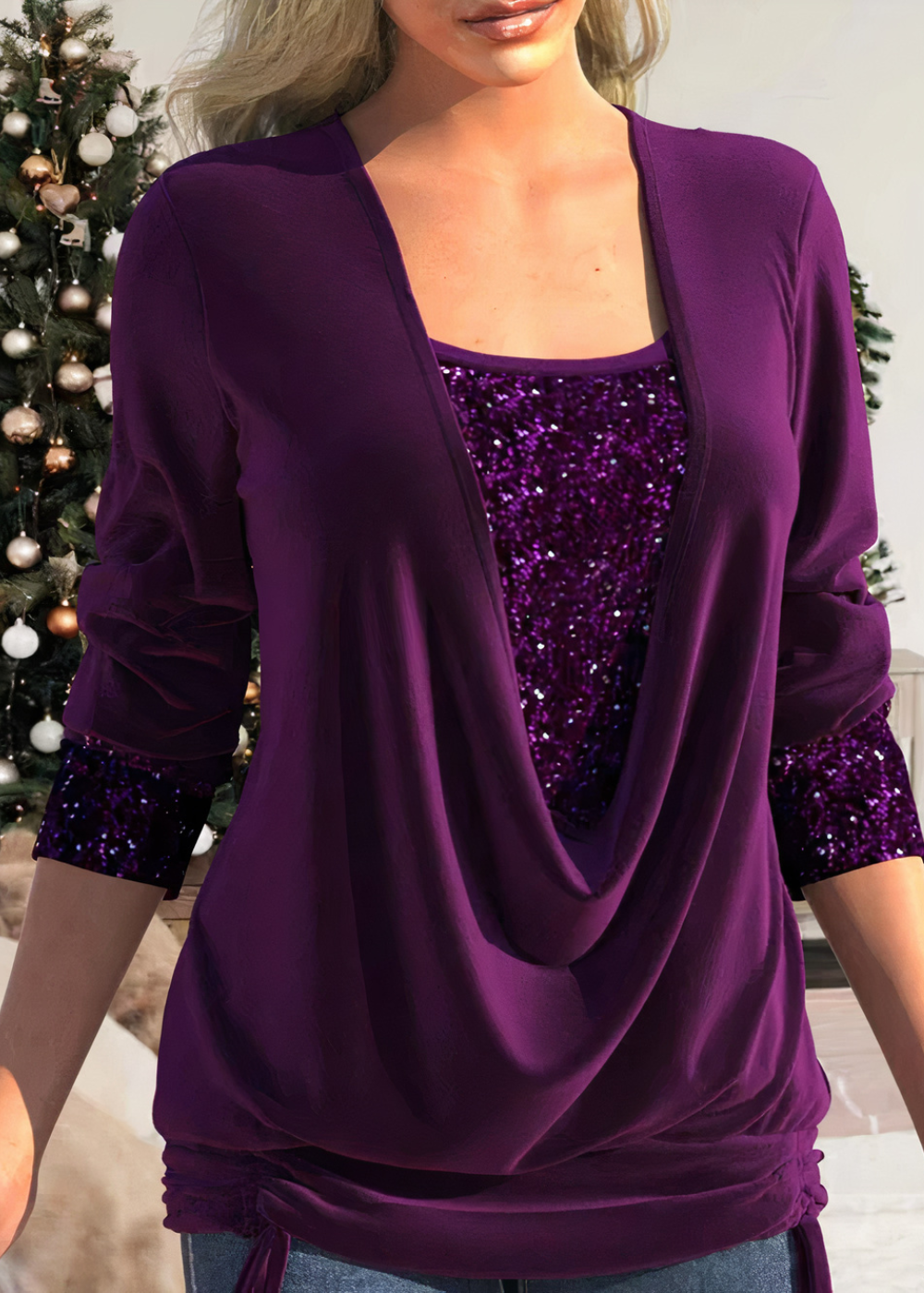 Glitter Blouse for Women – Glamorous Sparkly Top for Parties