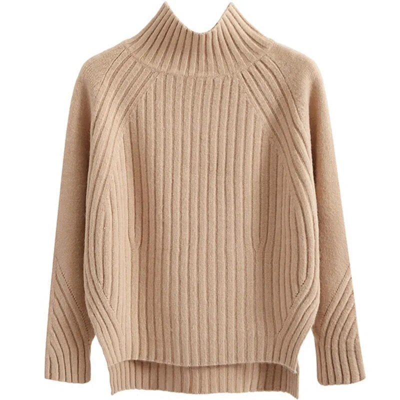 Fashion Turtleneck Sweater Women – Stylish Knit Pullover for Casual Wear