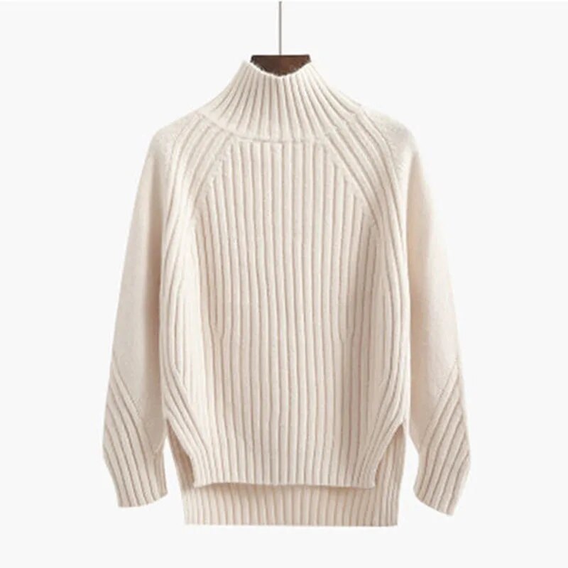 Fashion Turtleneck Sweater Women – Stylish Knit Pullover for Casual Wear