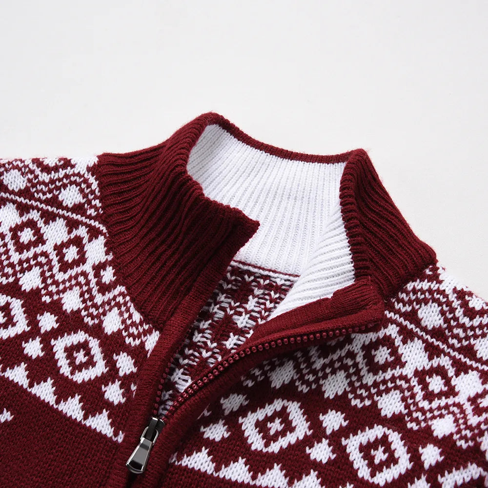 Christmas Sweater Vest with Zipper – Festive Knit Design for Holiday Style