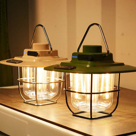 Camping Lamp Outdoor – Vintage Portable Lighting for Hiking and Adventures