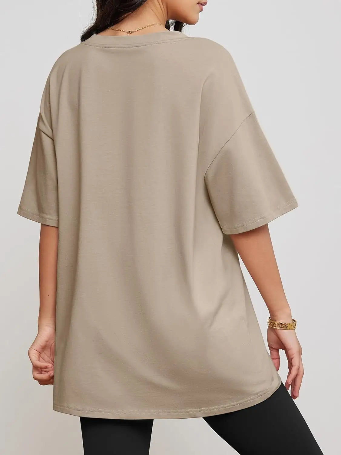 V-Neck Oversized T-Shirt Women – Casual Loose Fit Tee for Everyday Wear