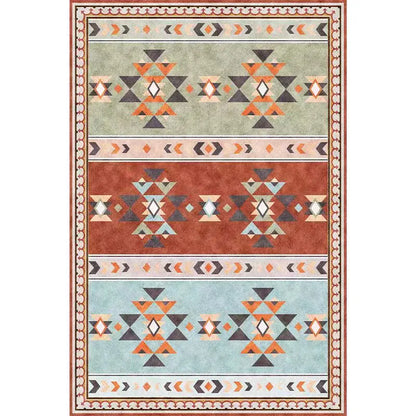 Stain-Resistant Area Rug – Elegant Crystal Floral Design for Living Room & Bedroom