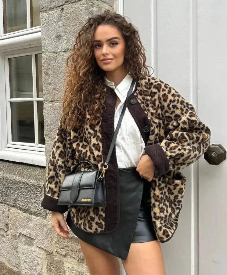 Leopard Print Jacket Women – Stylish Animal Print Outerwear for Fall