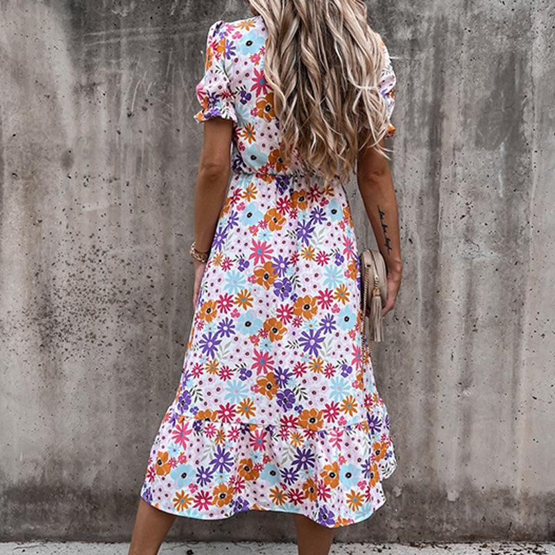 Summer Dress Women – Elegant Lightweight Floral Midi for Beach