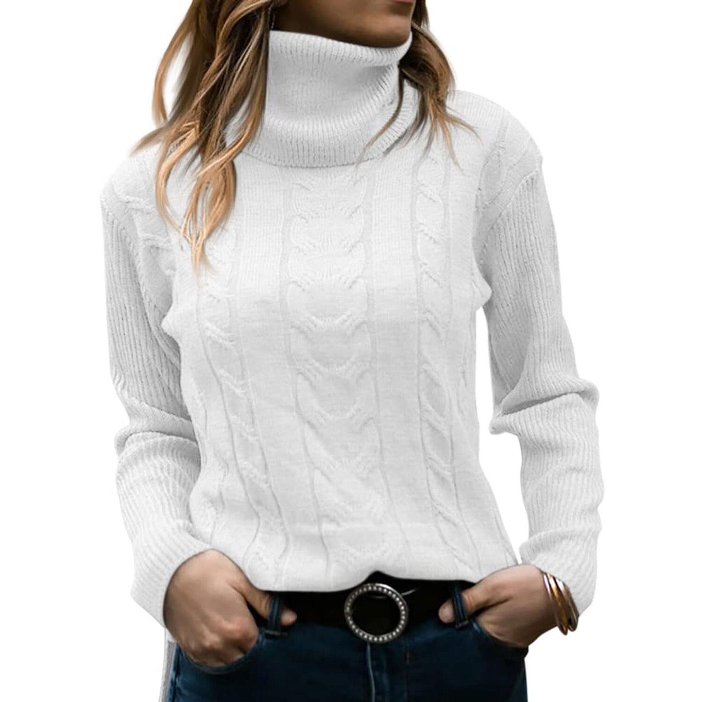 High-Quality Turtleneck Sweater – Soft Viscose Knit for Women