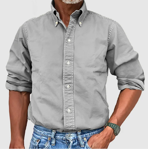 Men's Long Sleeve Shirt – Stylish Casual Button-Up for Work and Play