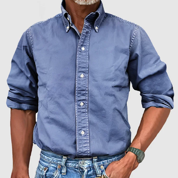 Men's Long Sleeve Shirt – Stylish Casual Button-Up for Work and Play