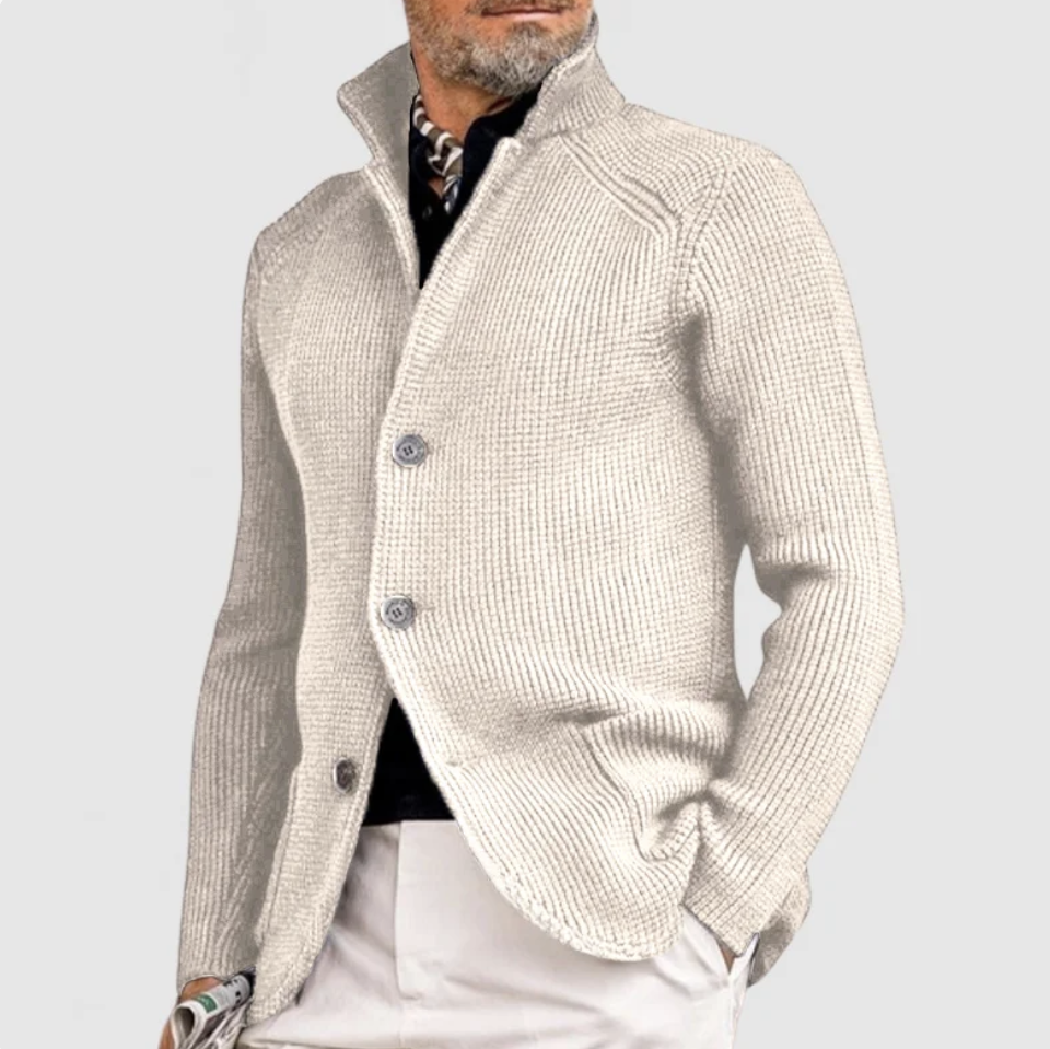 Men's Cardigan Sweater – Timeless Structured Knit for Casual Style