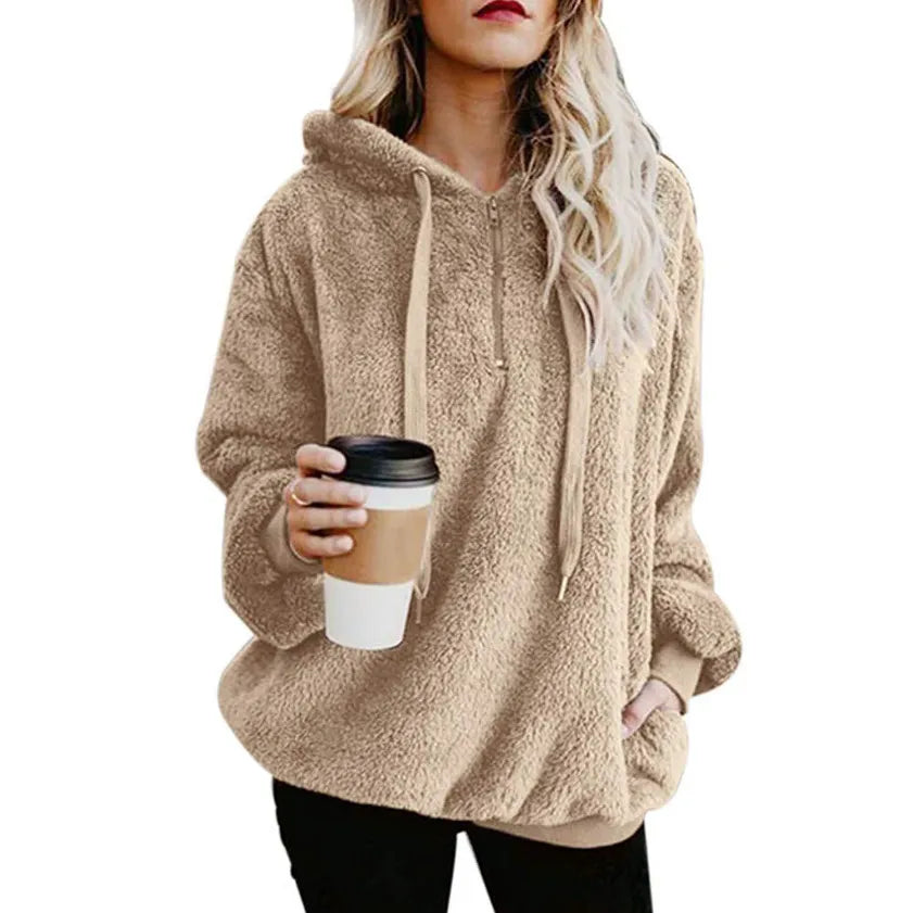 Fluffy Sweater Women – Loose Knit Cozy Pullover for Fall