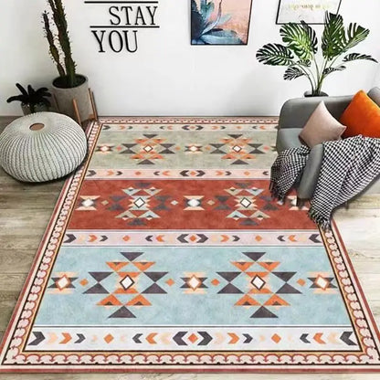 Stain-Resistant Area Rug – Elegant Crystal Floral Design for Living Room & Bedroom
