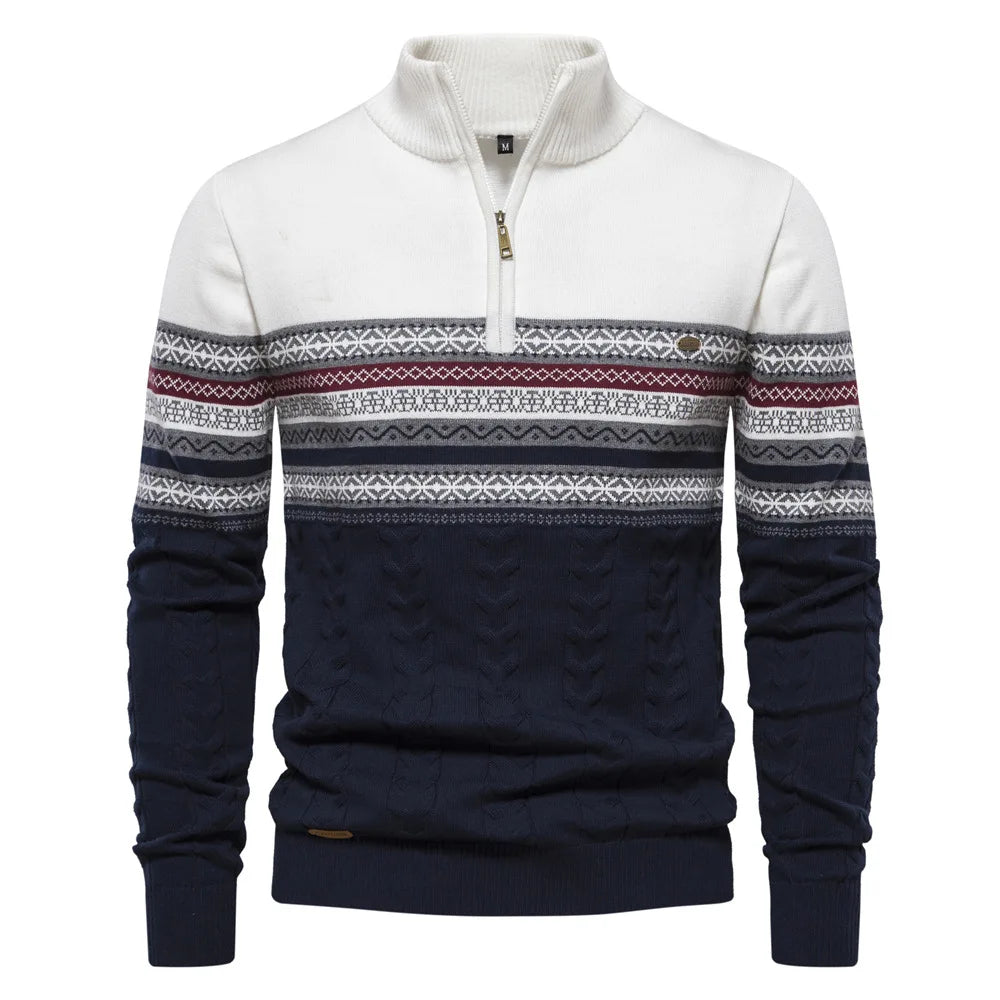 Winter Pullover for Men – Warm Zippered Sweater for Cold Weather