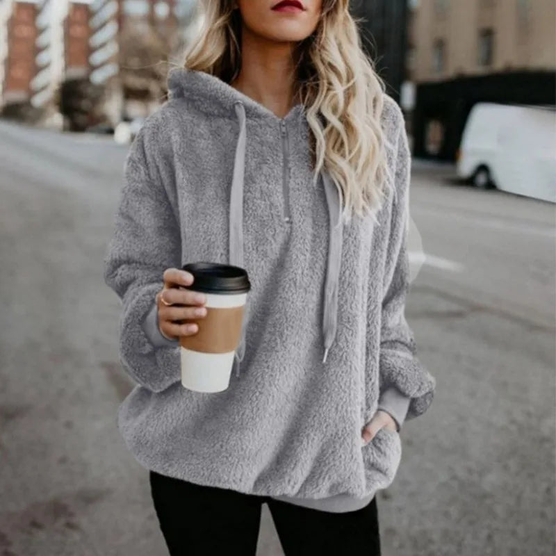 Fluffy Sweater Women – Loose Knit Cozy Pullover for Fall