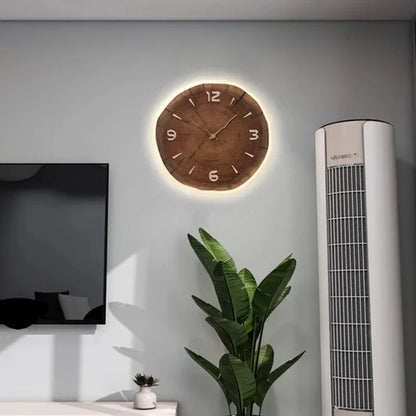 Natural Wood Wall Clock – Stylish Home Office Decor with Modern Design