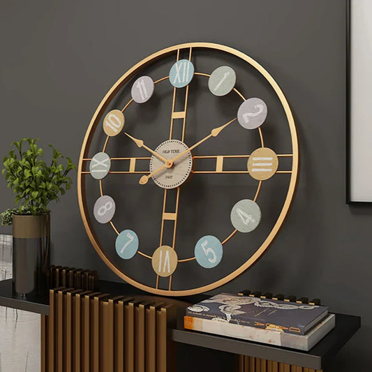 Metal Wall Clock – Vintage Silent Mechanism Decor for Home and Office
