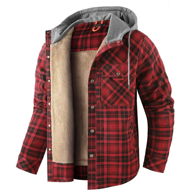 Checked Shirt Coat Women – Warm Flannel Layered Jacket