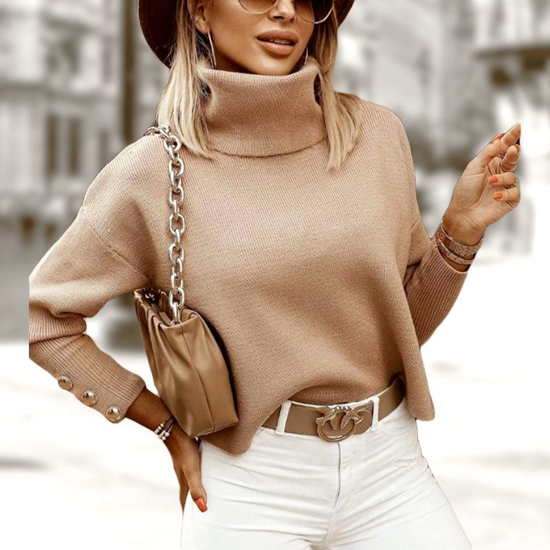 Turtleneck Sweater Women – Chic Knit Top for Casual Elegance