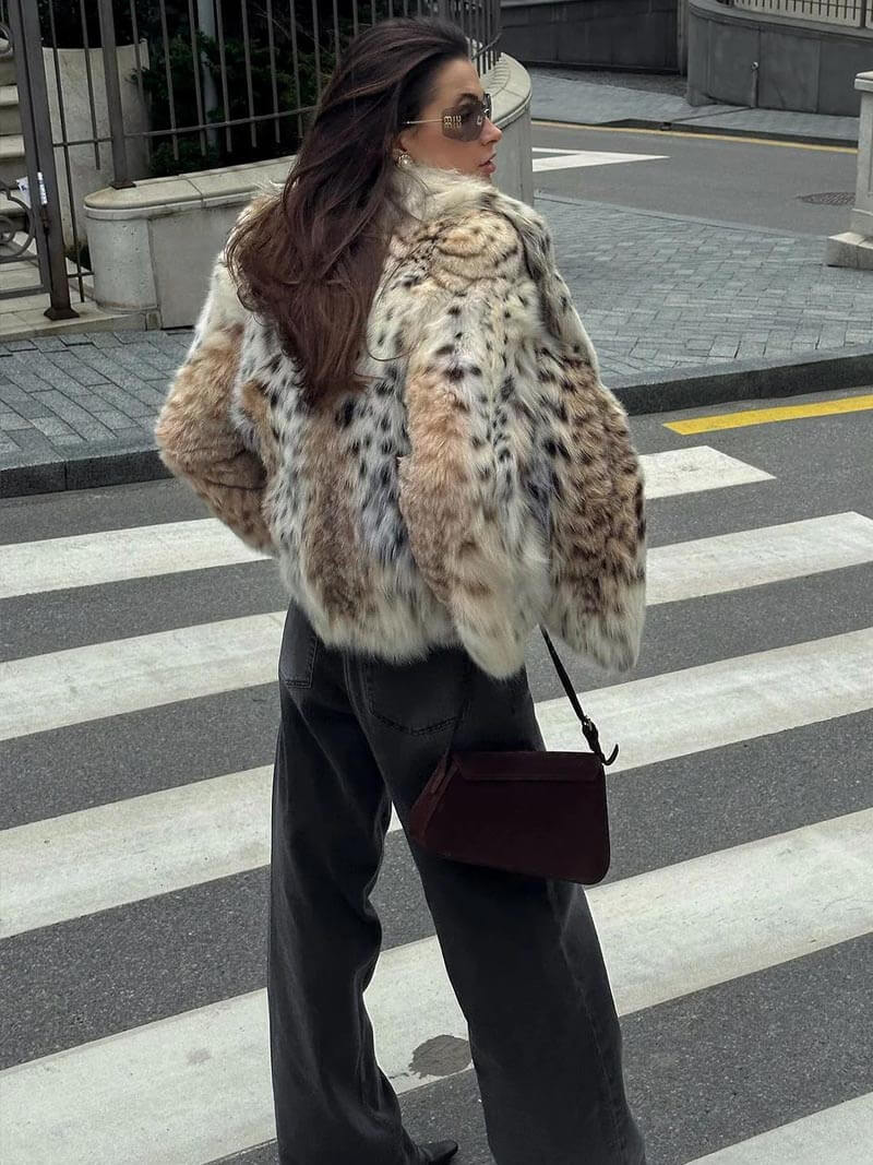 Leopard Print Jacket Women – Stylish Winter Outerwear for Fashion