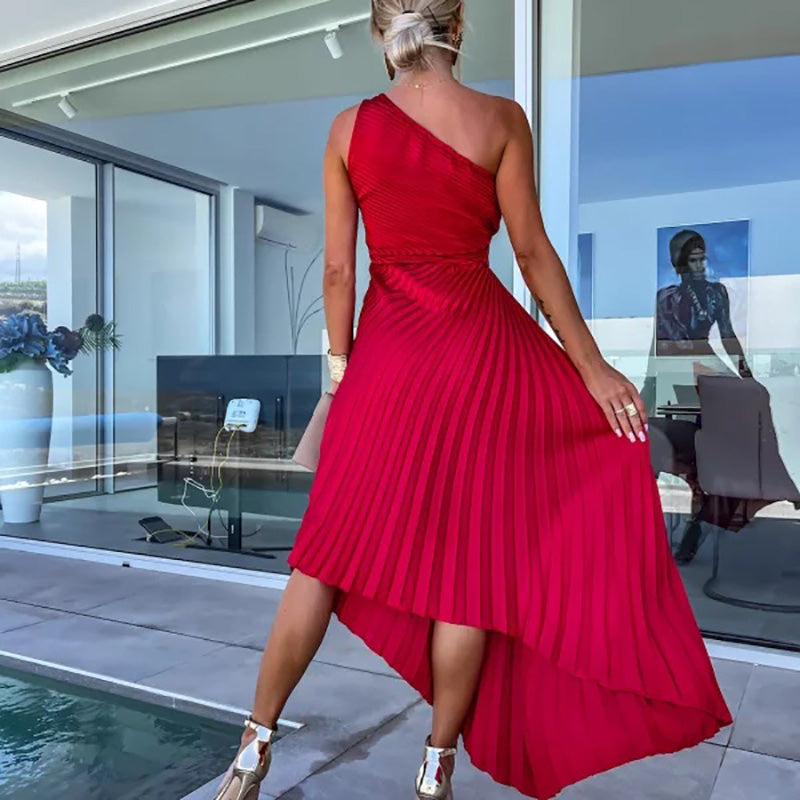 Elegant Asymmetric Dress – Chic Pasodoble Style for Special Occasions