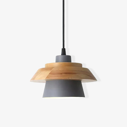 Scandinavian Pendant Light – Wood and Stone Design for Home Office Decor