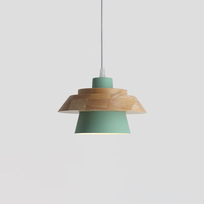 Scandinavian Pendant Light – Wood and Stone Design for Home Office Decor