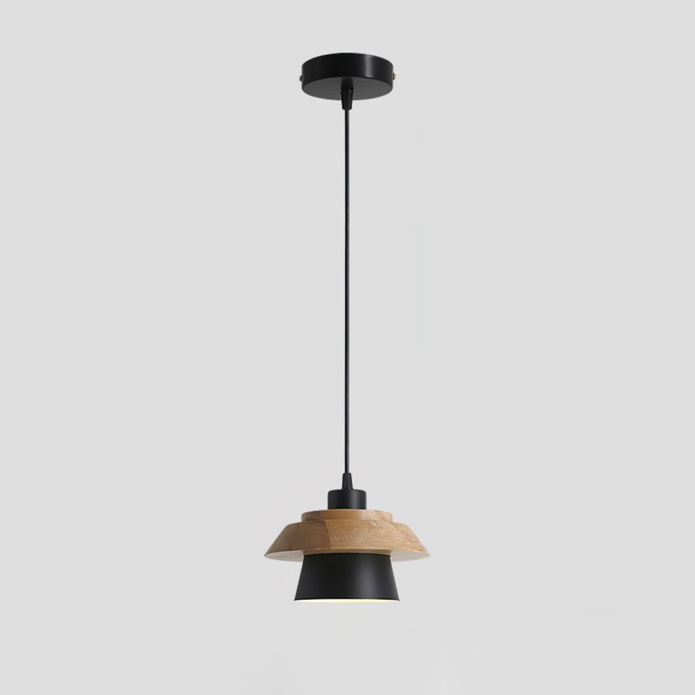 Scandinavian Pendant Light – Wood and Stone Design for Home Office Decor