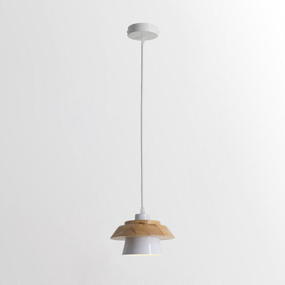 Scandinavian Pendant Light – Wood and Stone Design for Home Office Decor