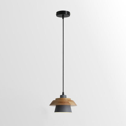 Scandinavian Pendant Light – Wood and Stone Design for Home Office Decor