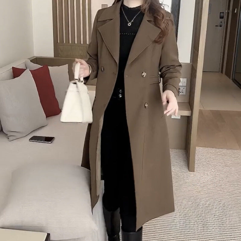 Luxury Wool Trench Coat – Stylish Warm Outerwear for Women