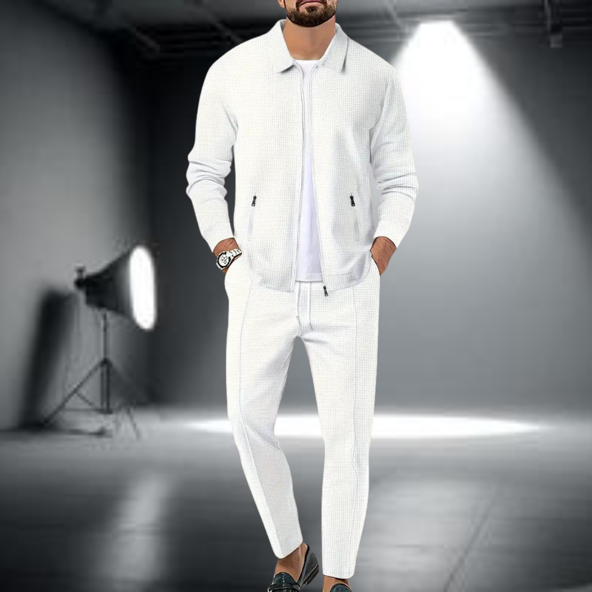 Men's Tracksuit Set – Long Sleeve Top & Jogging Pants for Activewear