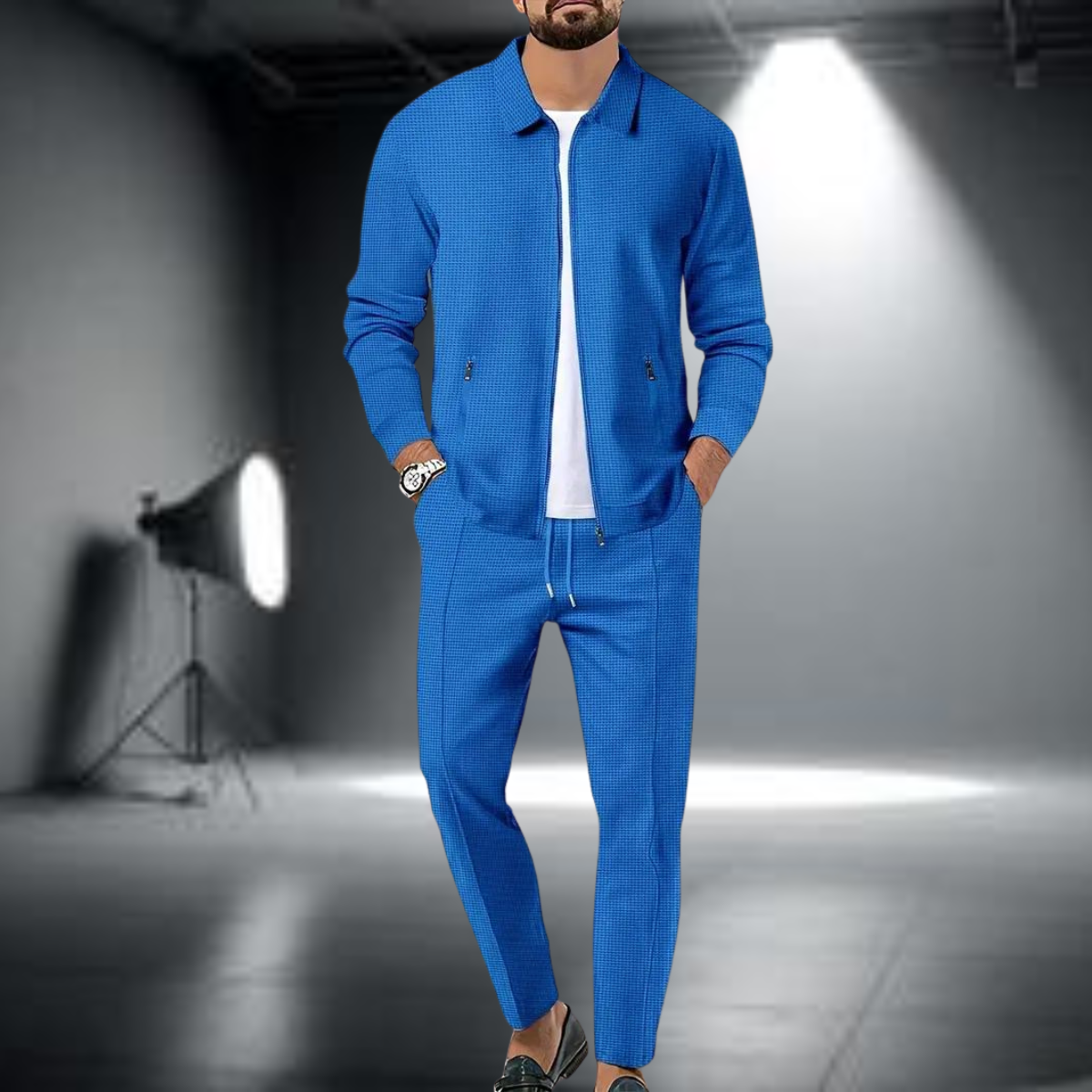 Men's Tracksuit Set – Long Sleeve Top & Jogging Pants for Activewear