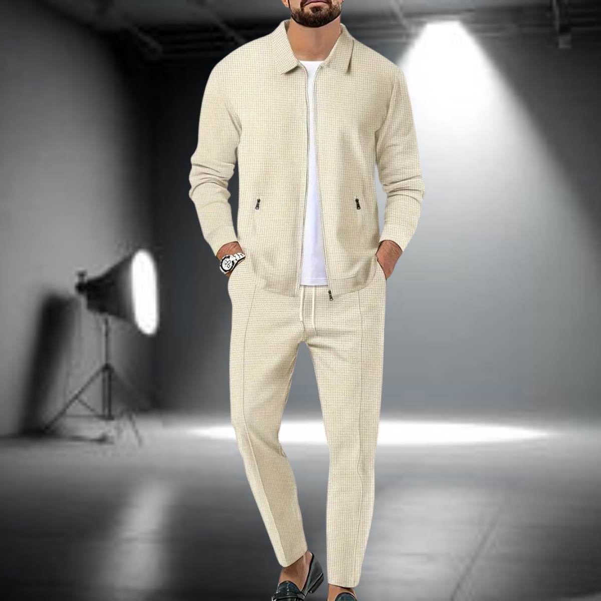 Men's Tracksuit Set – Long Sleeve Top & Jogging Pants for Activewear